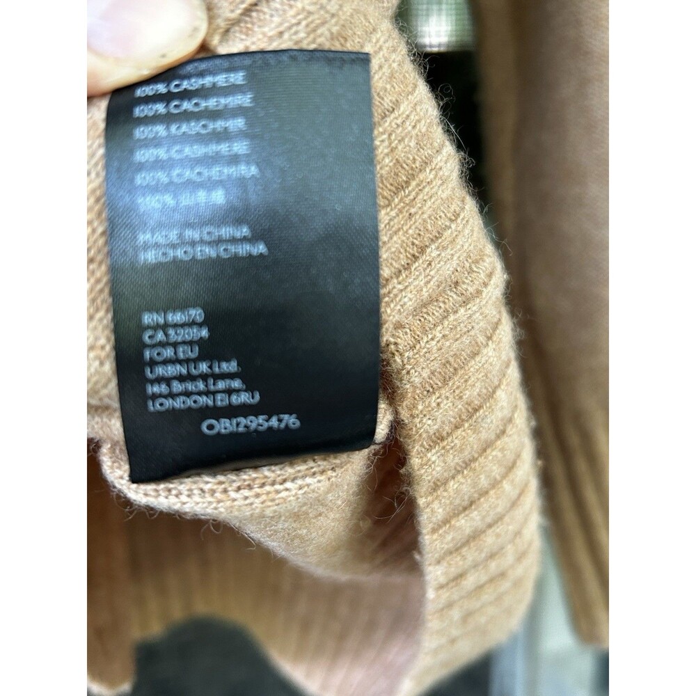 Pilcro Anthropologie Alani 100% Cashmere Mock Neck Sweater Size XL Brown - Picture 10 of 11
